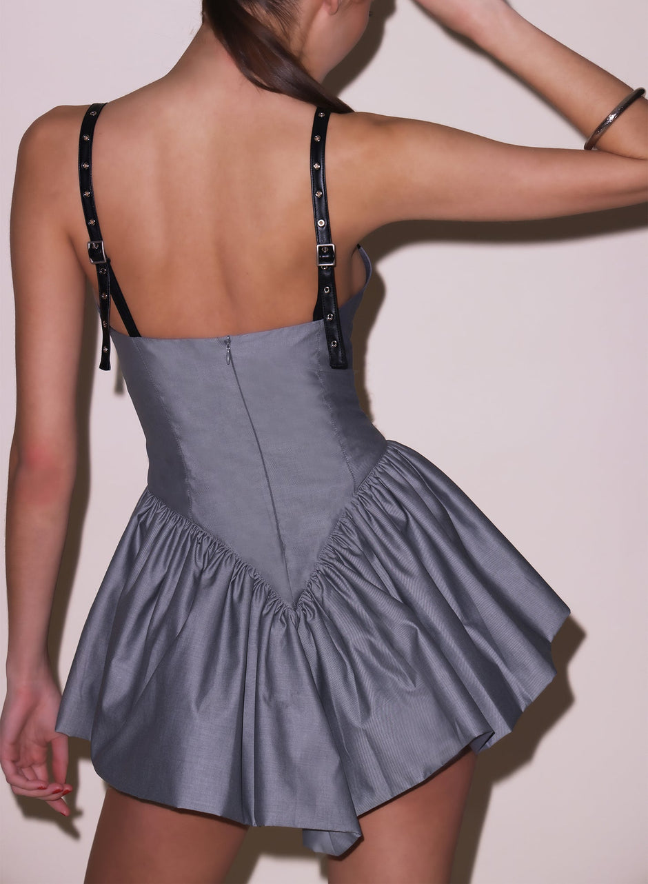 Smoked pearl - Poppy Dress | Fleur du Mal - DEMO