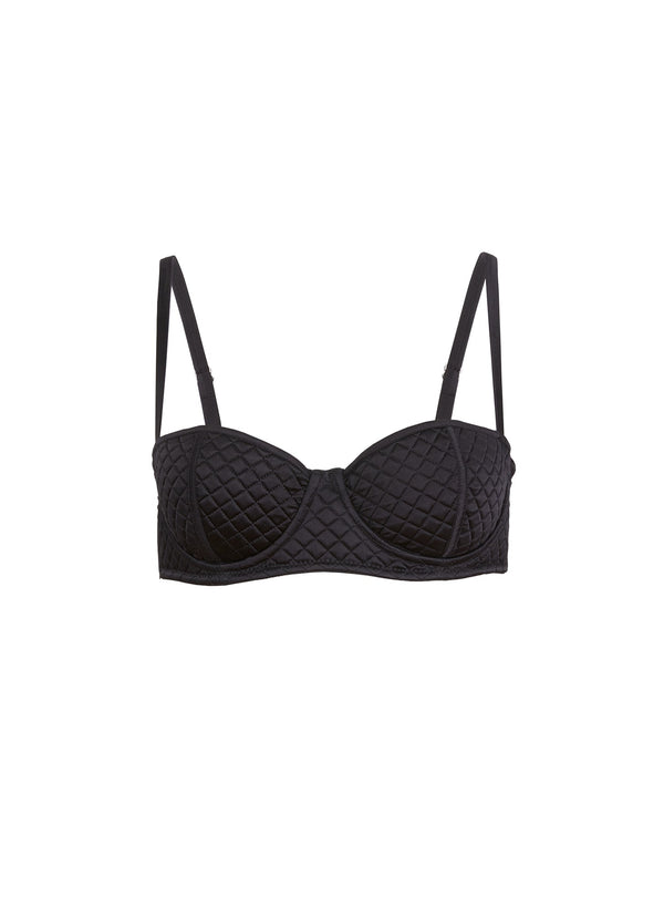 Black - Quilted Luxe Balconette | Fleur du Mal - DEMO