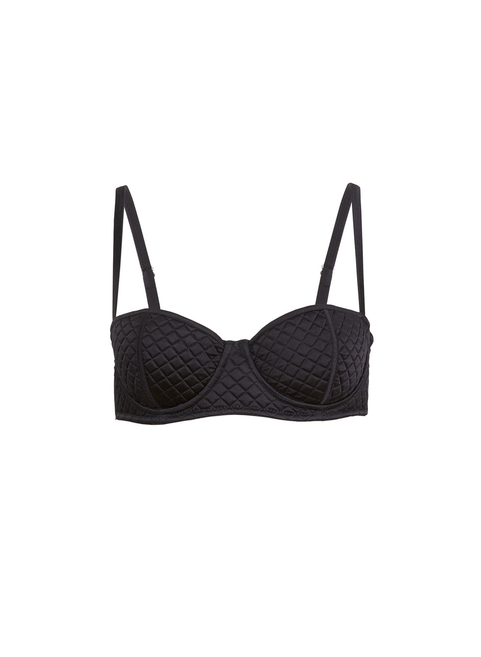 Black - Quilted Luxe Balconette | Fleur du Mal - DEMO