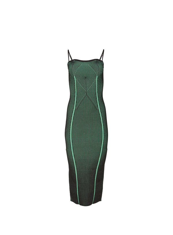 Green/black rib - Rib Knit Tube Dress | Fleur du Mal - DEMO