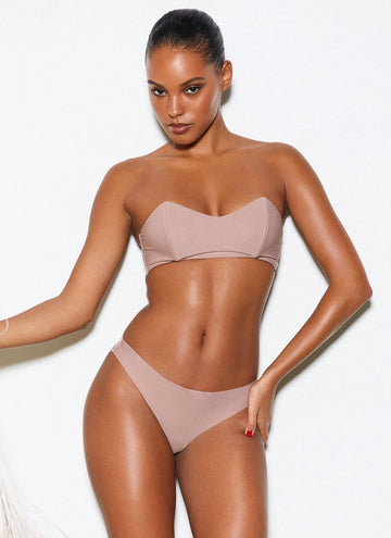 Tan - Charlotte Bandeau Bra | Fleur du Mal - DEMO