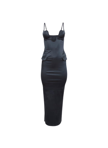 Black - Seduce-U Plunge Dress | Fleur du Mal - DEMO