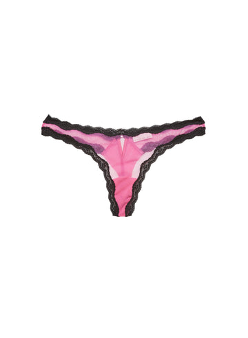Pretty pink - Sheer Tulle Thong | Fleur du Mal - DEMO