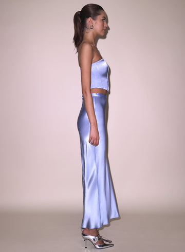 Pastel sky - Silk Bias Skirt | Fleur du Mal - DEMO