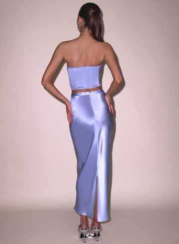 Pastel sky - Silk Bias Skirt | Fleur du Mal - DEMO