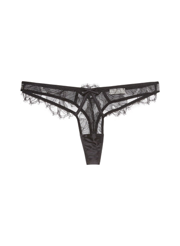 Black - Sophia Lace Thong | Fleur du Mal - DEMO
