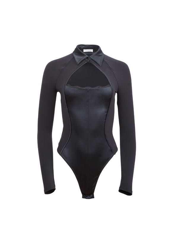 Black - Decollété Bodysuit | Fleur du Mal - DEMO
