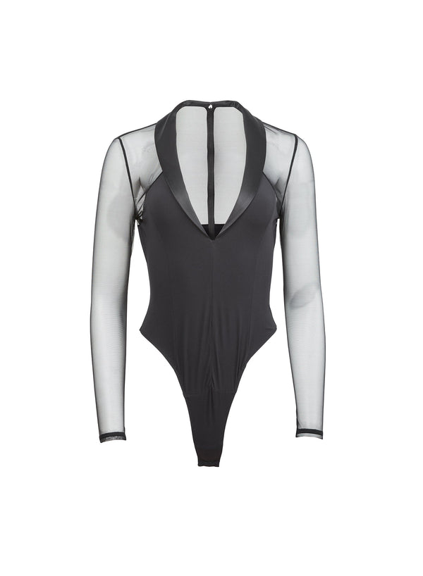 Black - Tuxedo Bodysuit | Fleur du Mal - DEMO