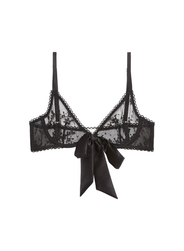 Black - Untie Me Demi Bra | Fleur du Mal - DEMO