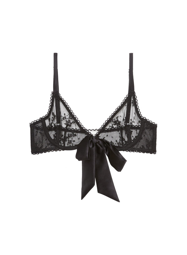 Black - Untie Me Demi Bra | Fleur du Mal - DEMO
