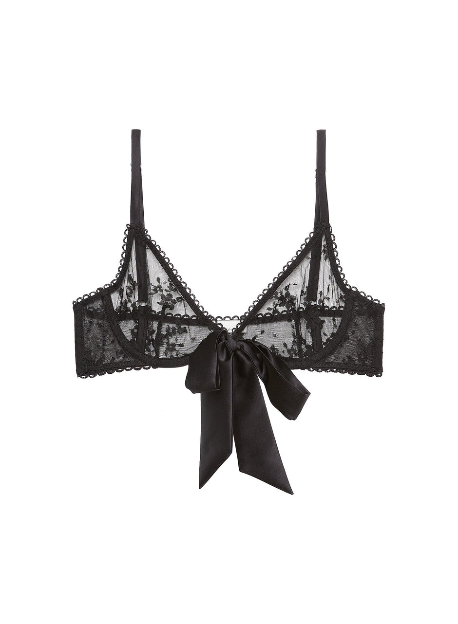 Black - Untie Me Demi Bra | Fleur du Mal - DEMO