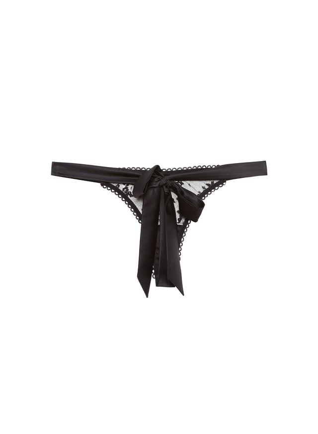 Black - Untie Me Thong | Fleur du Mal - DEMO