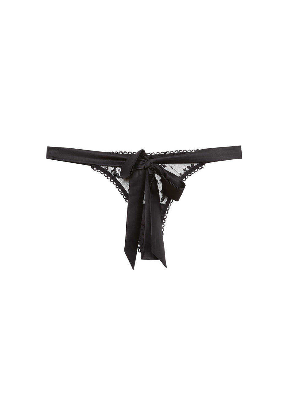 Black - Untie Me Thong | Fleur du Mal - DEMO