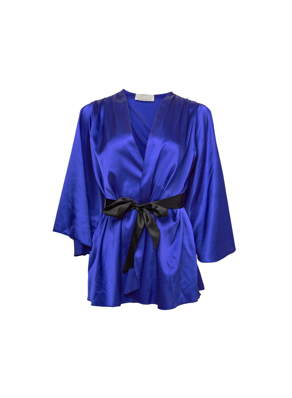 Electric blue - Angel Sleeve Robe | Fleur du Mal - DEMO