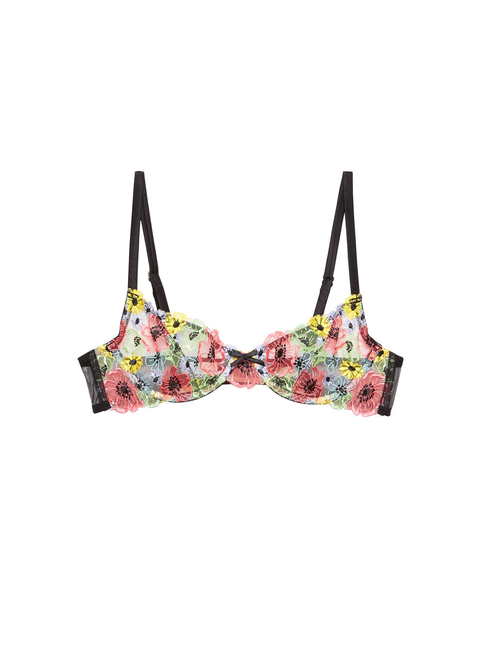 Multi - Azalea Embroidery Bra | Fleur du Mal - DEMO