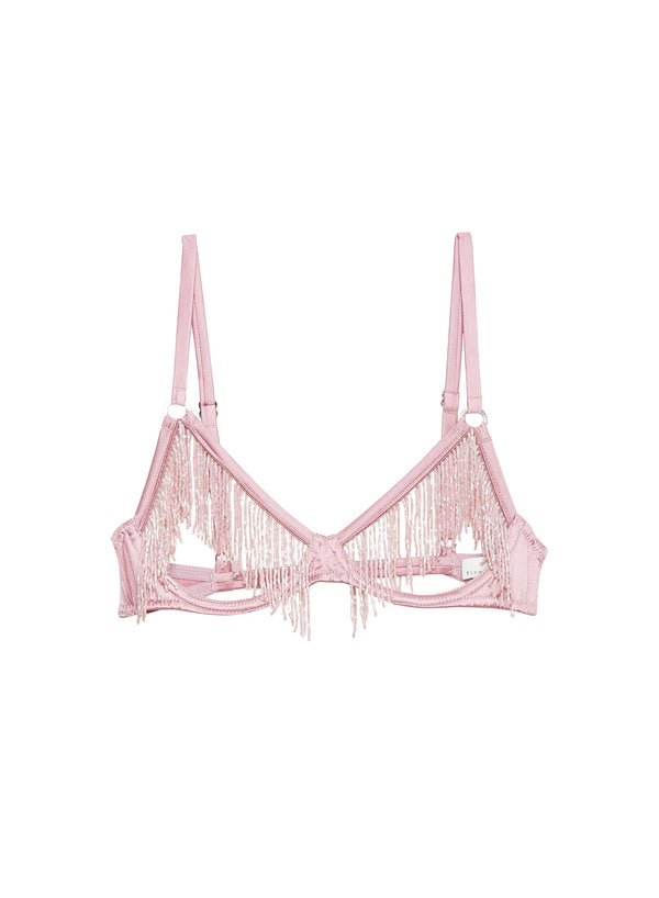 Rosebud - Beaded Fringe Ouvert Bra | Fleur du Mal - DEMO