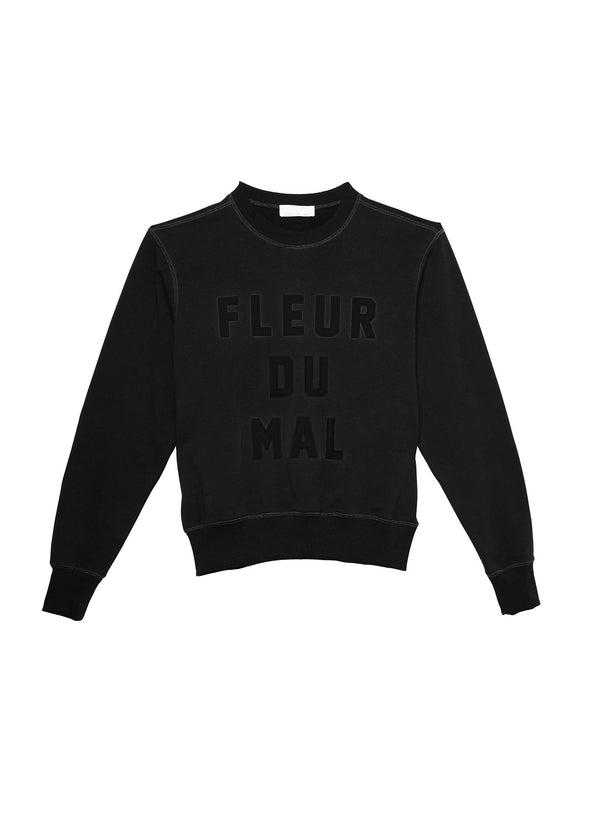 Black - Unisex Logo Sweatshirt | Fleur du Mal - DEMO
