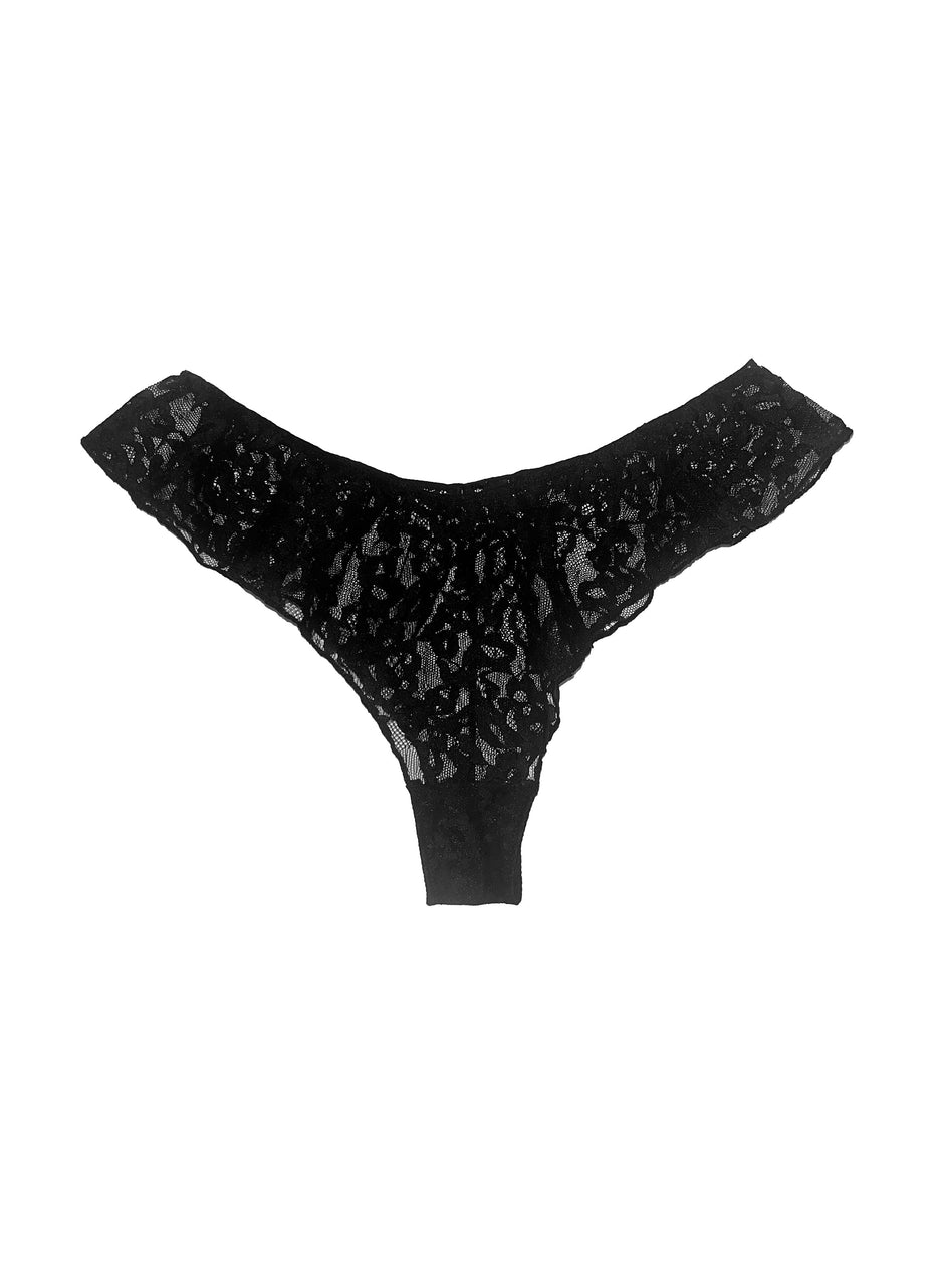 Black - Venus Lace Flutter Panty | Fleur du Mal - DEMO
