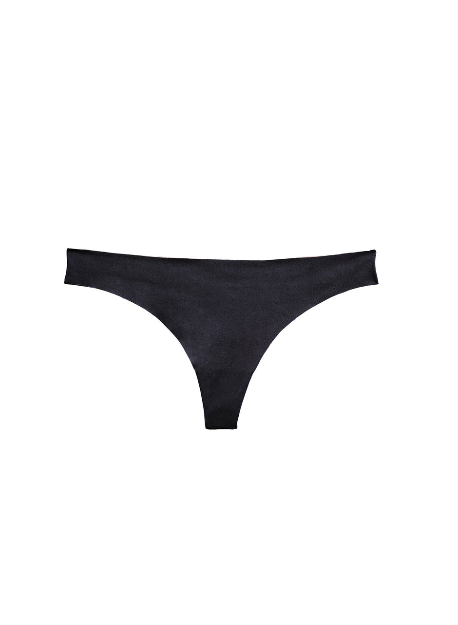 Black - Le Stretch Micro Thong | Fleur du Mal - DEMO