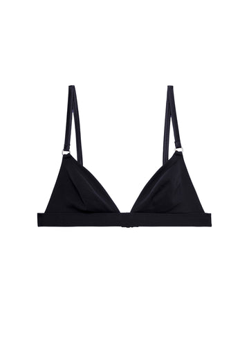 Black - Le Stretch Micro Triangle Bra | Fleur du Mal - DEMO