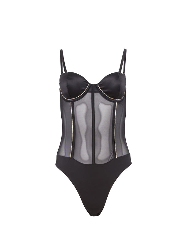 Black - Brilliant Bodysuit | Fleur du Mal - DEMO