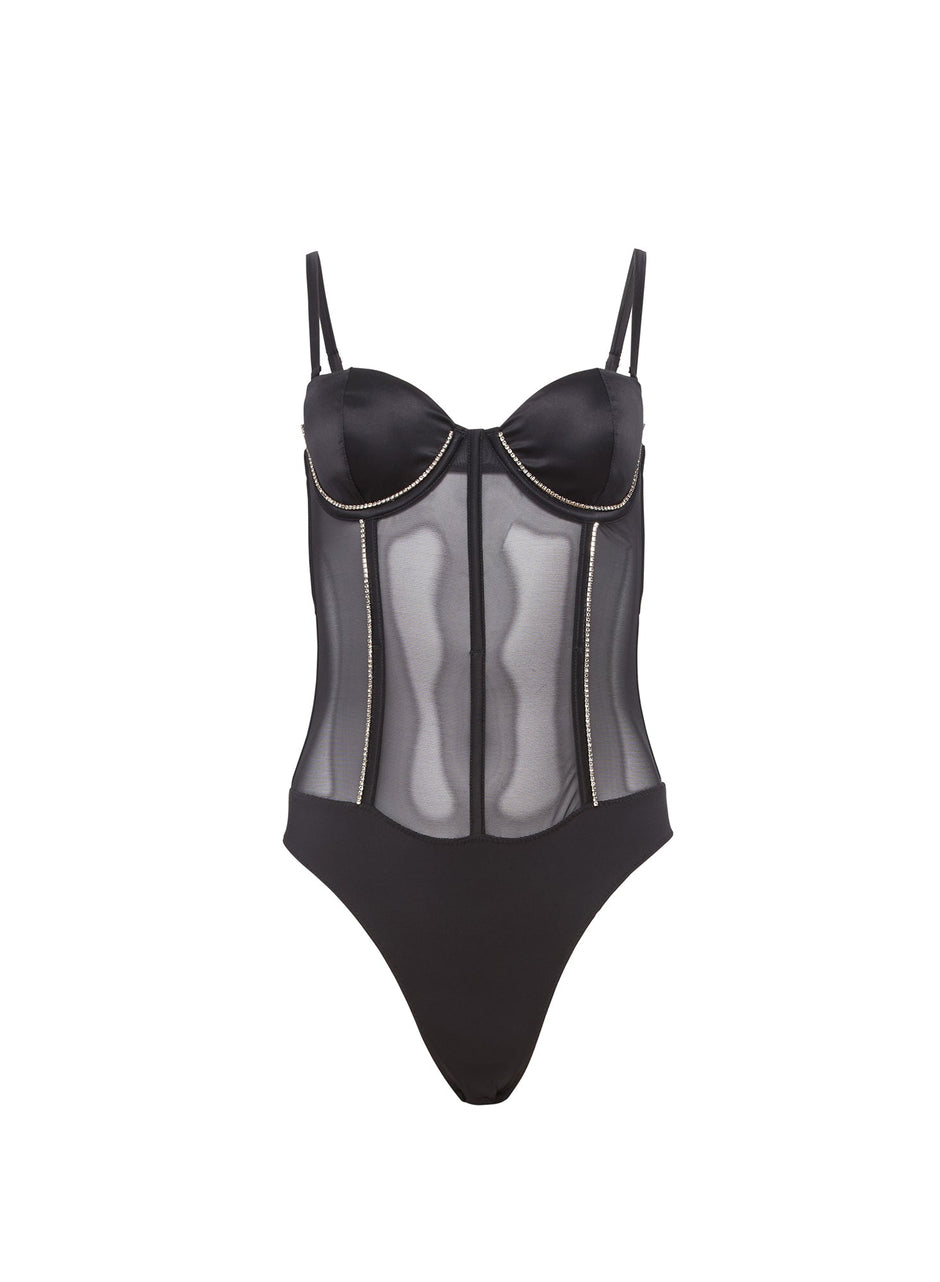 Black - Brilliant Bodysuit | Fleur du Mal - DEMO