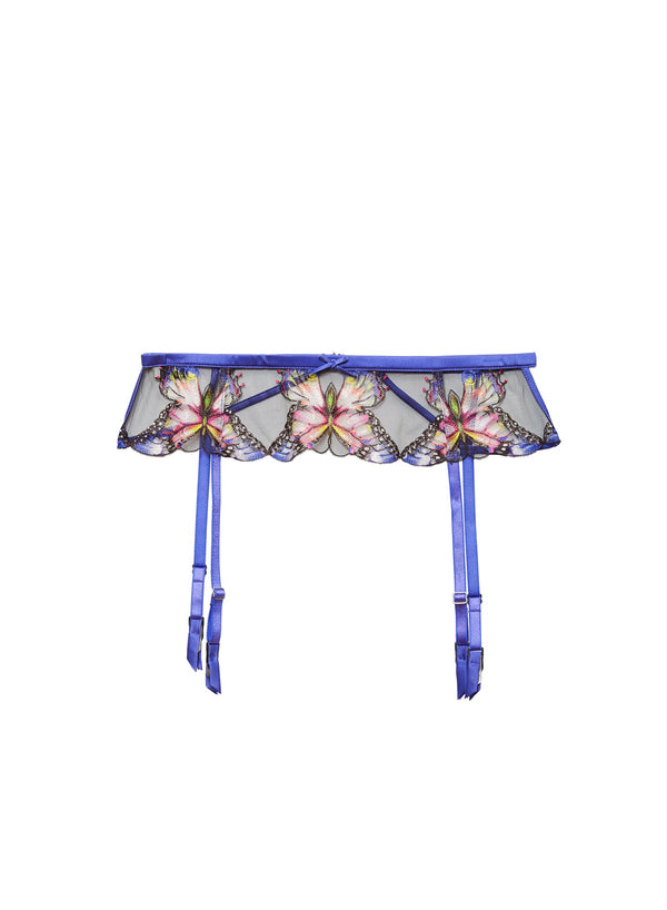 Periwinkle - Butterfly Embroidery Garter Belt | Fleur du Mal - DEMO