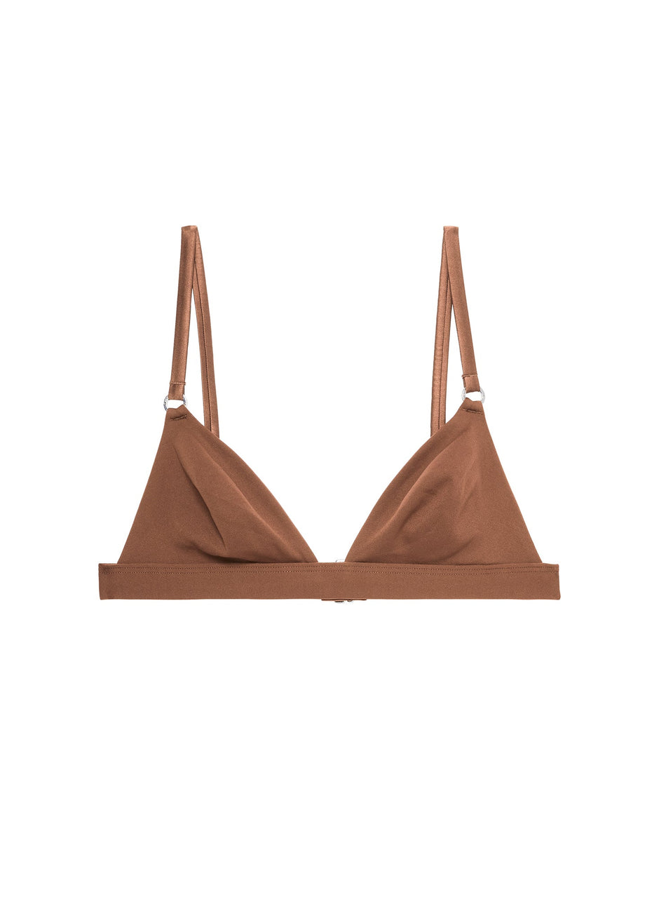 Caramel - Le Stretch Micro Triangle Bra | Fleur du Mal - DEMO