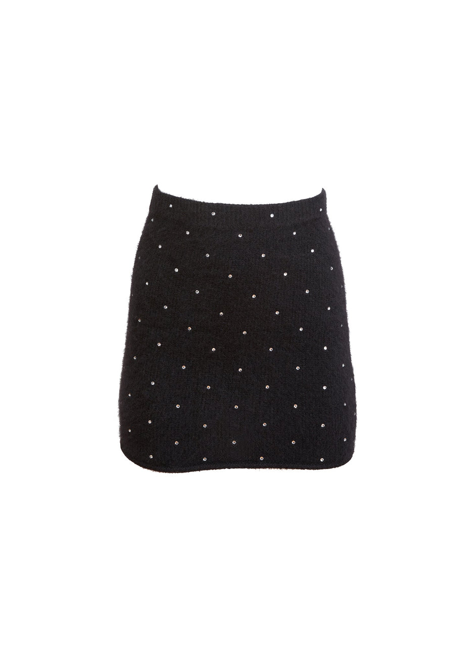 Black - Cashmere Mini Skirt | Fleur du Mal - DEMO