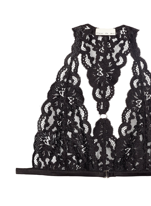 Black - Charlotte Racerback Bra | Fleur du Mal - DEMO