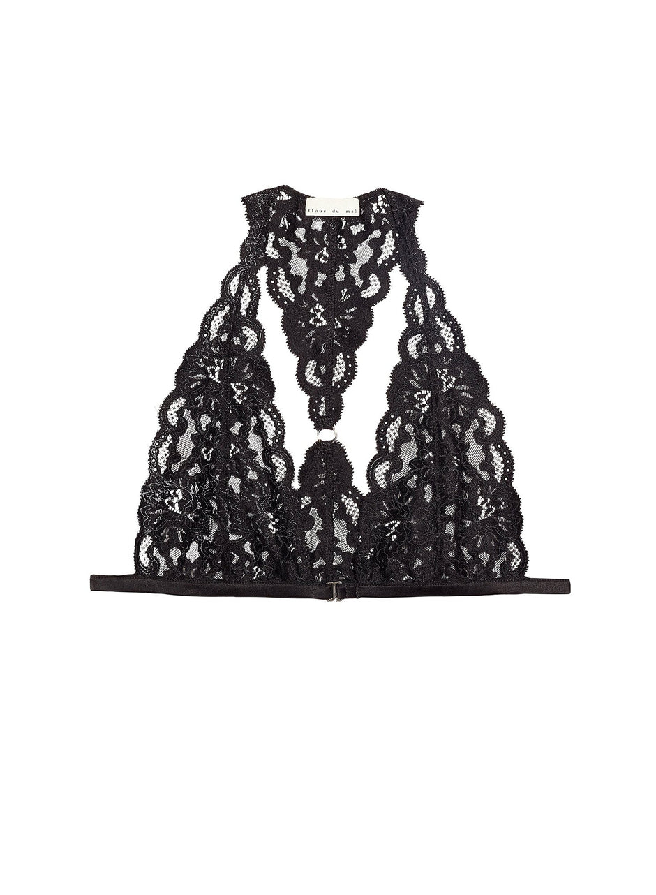 Black - Charlotte Racerback Bra | Fleur du Mal - DEMO