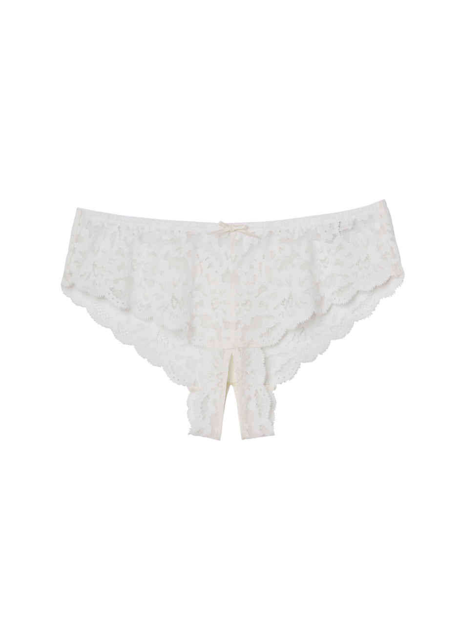 Ivory - Charlotte Crotchless Panty | Fleur du Mal - DEMO