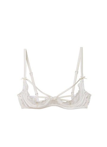 Ivory - Charlotte Peekaboo Bra | Fleur du Mal - DEMO
