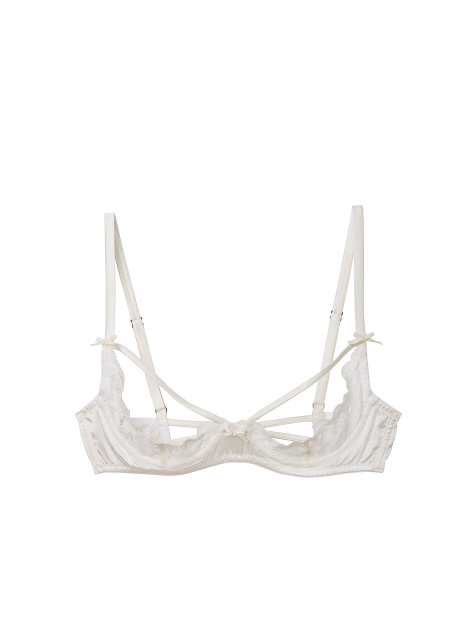 Ivory - Charlotte Peekaboo Bra | Fleur du Mal - DEMO