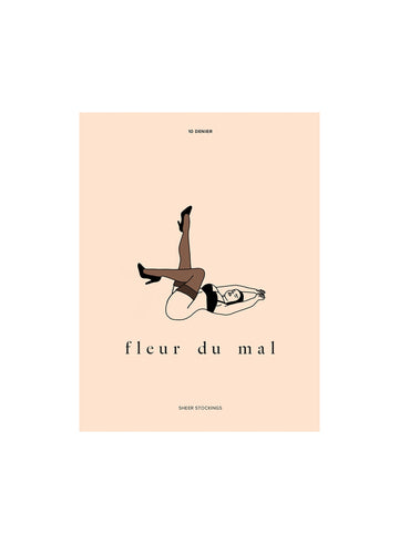 Cocoa - Sheer Thigh High Stocking | Fleur du Mal - DEMO