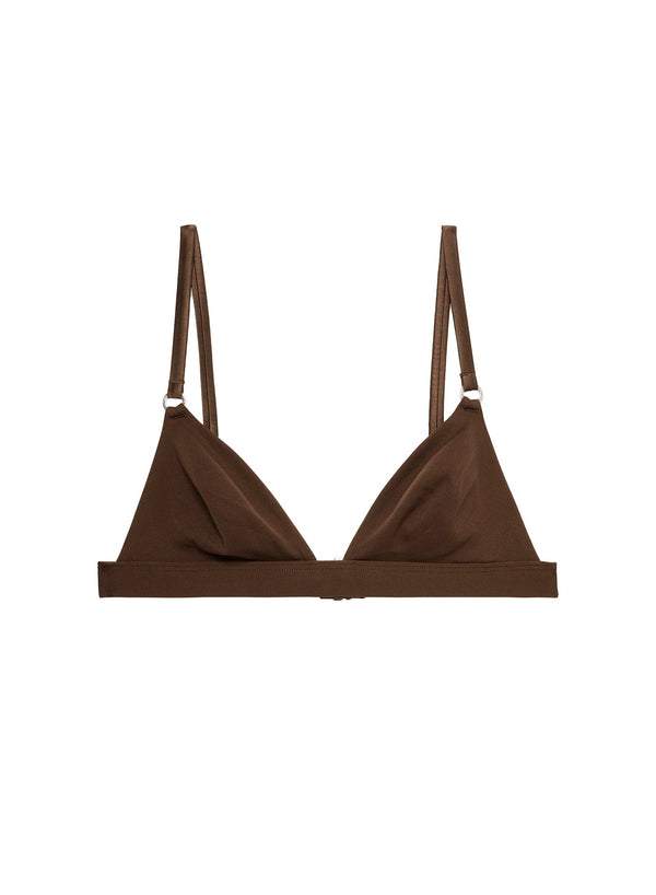 Cocoa - Le Stretch Micro Triangle Bra | Fleur du Mal - DEMO