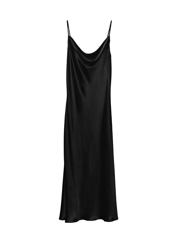 Black - Cowl Neck Slip Dress | Fleur du Mal - DEMO