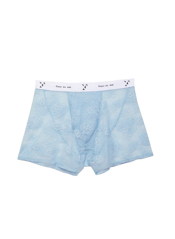 Denim blue - Men&#39;s Bouquet Lace Boxer Brief | Fleur du Mal - DEMO
