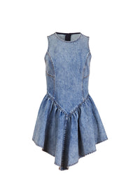 Denim Flare Mini Dress