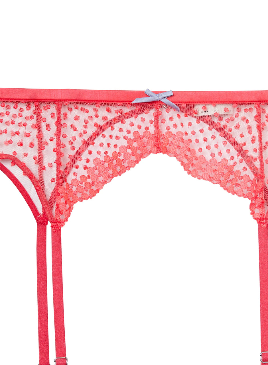 Pop pink - Dotty Garter Belt | Fleur du Mal - DEMO