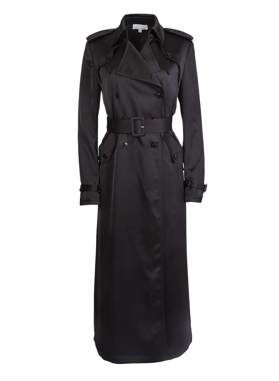 Black - Eco Luxe Trench Coat | Fleur du Mal - DEMO