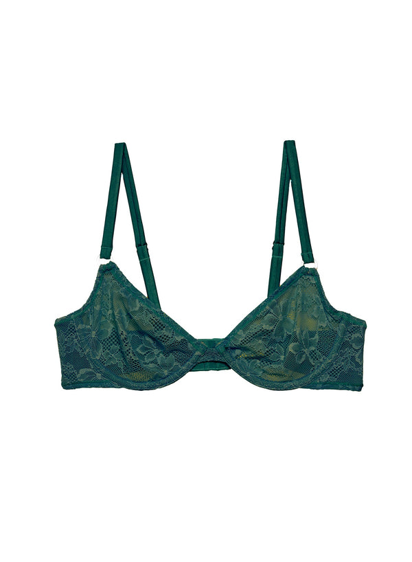 Evergreen - Le Stretch Lace Demi Bra | Fleur du Mal - DEMO