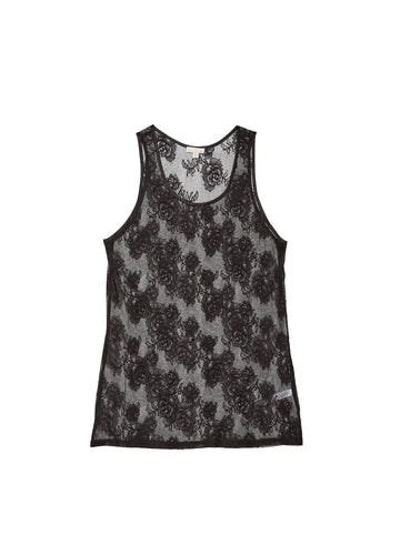 Black - Unisex Bouquet Lace Tank | Fleur du Mal - DEMO