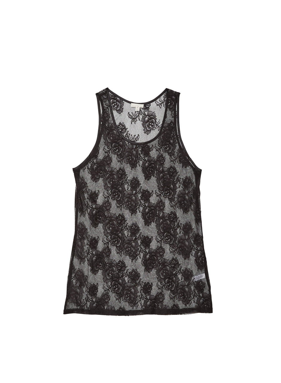 Black - Unisex Bouquet Lace Tank | Fleur du Mal - DEMO