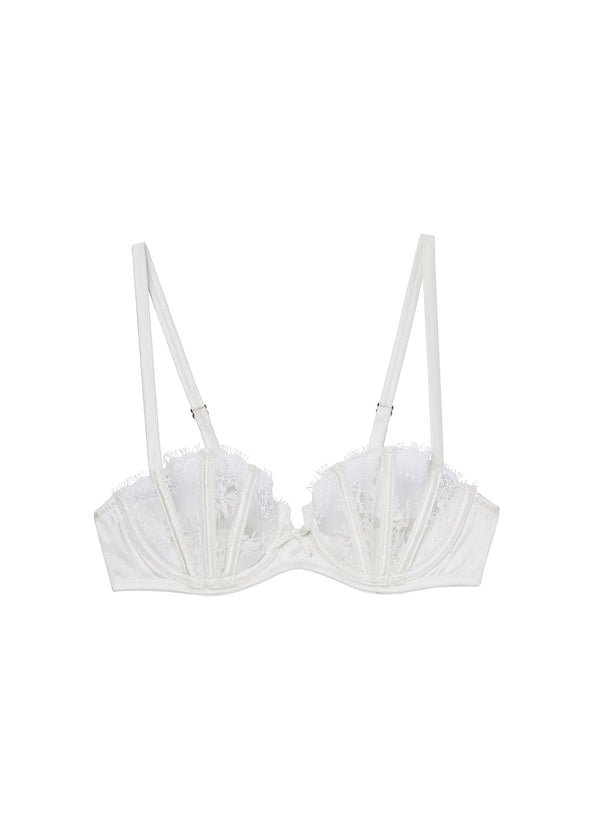 Ivory - Frankie Lace Boned Balconette | Fleur du Mal - DEMO