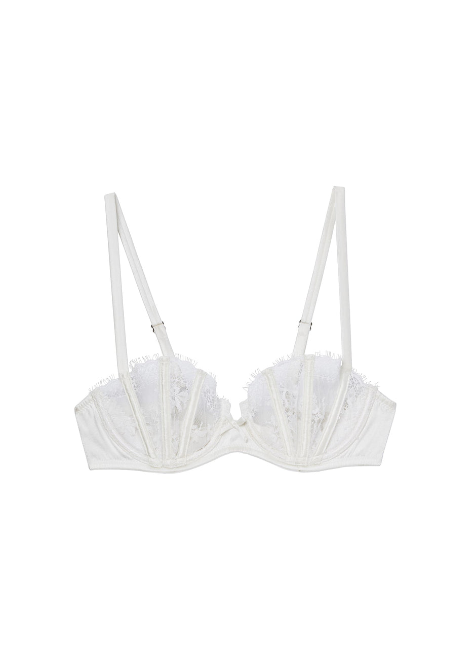 Ivory - Frankie Lace Boned Balconette | Fleur du Mal - DEMO