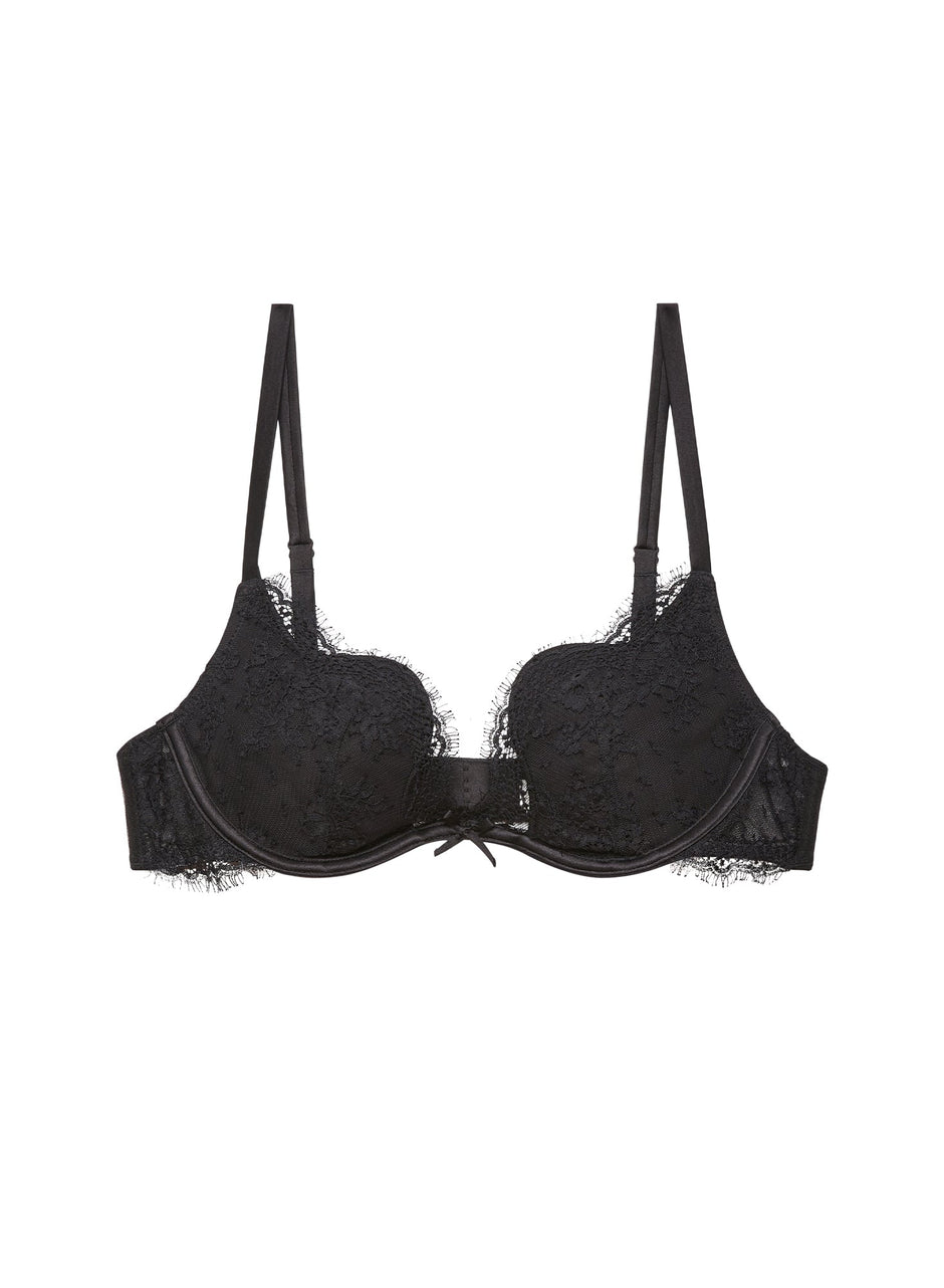 Black - Frankie Lace Seduce U-Plunge Bra | Fleur du Mal - DEMO