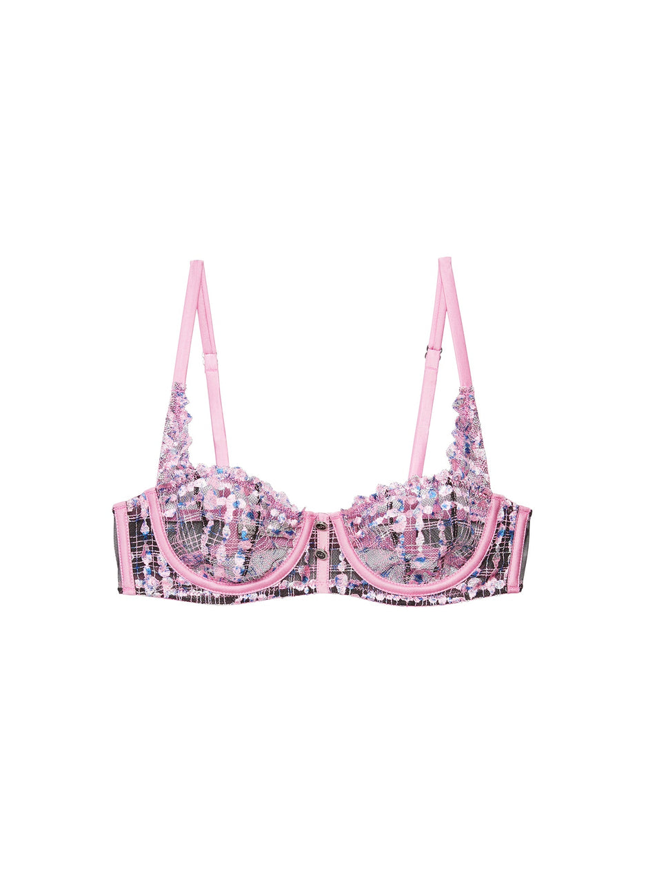 Bisou pink - Gabrielle Embroidery Balconette | Fleur du Mal - DEMO
