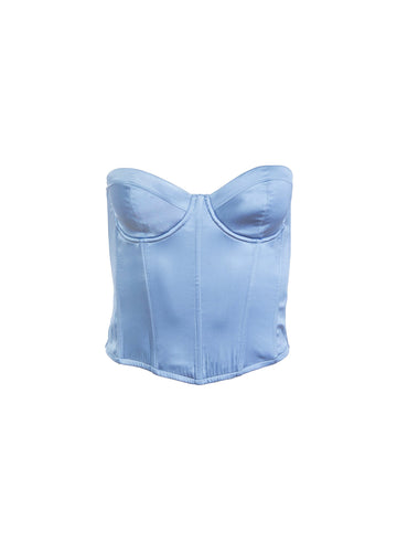 Denim blue - Hamptons Bustier | Fleur du Mal - DEMO