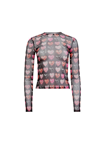 Heartbreaker print - Heartbreaker Long Sleeve Top | Fleur du Mal - DEMO